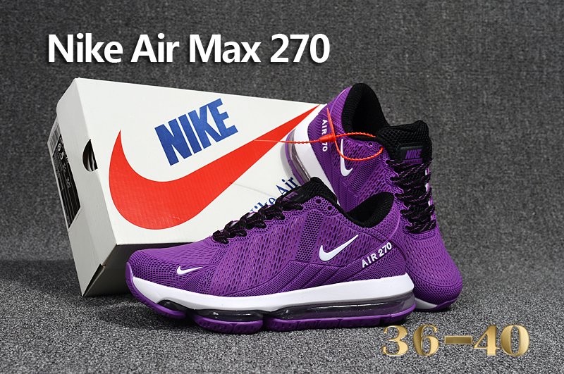 Nike Air Max Flair Purple White Running Shoes For Women